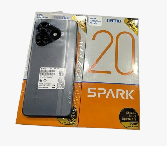 Celular Tecno Spark 20c 128Gb 8Gb Negro + Audífonos